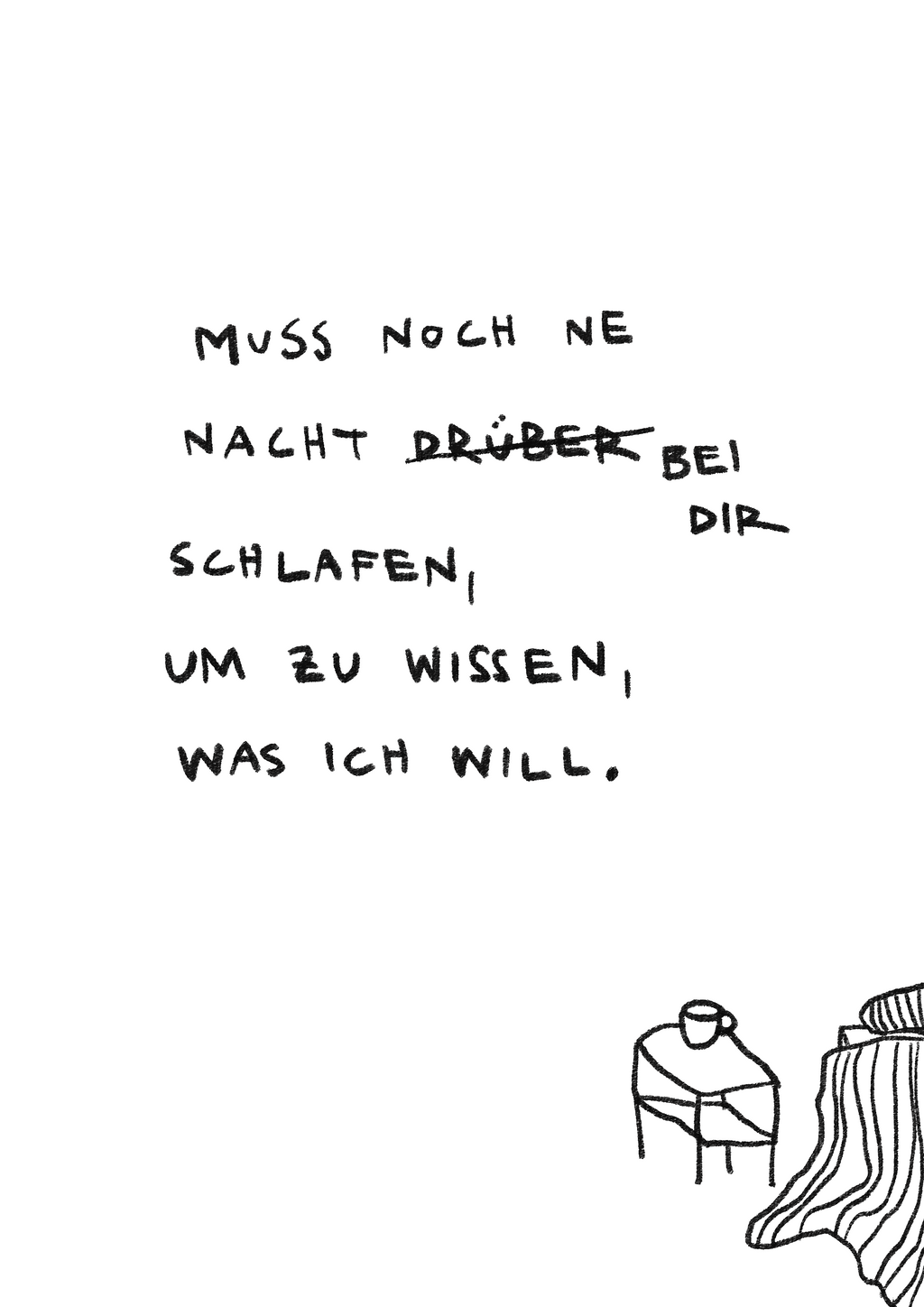 drüber schlafen